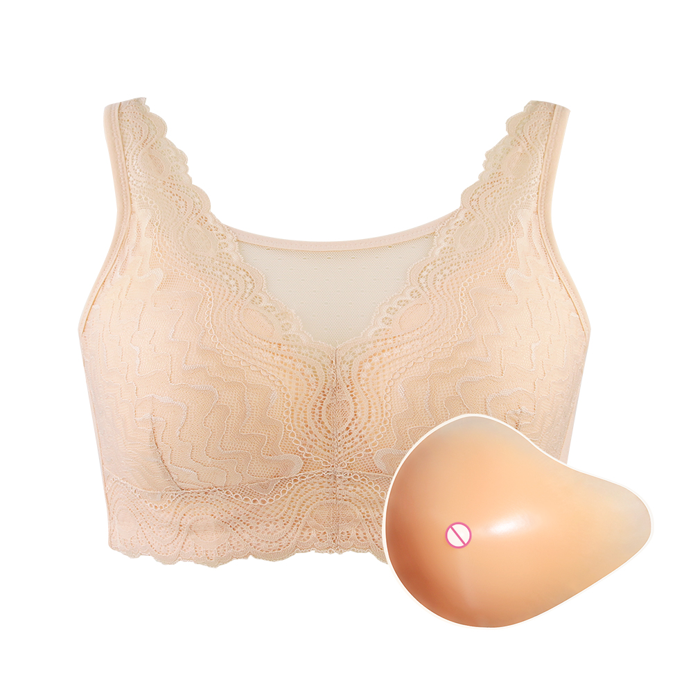 Mastectomy Bra Pocket - ชุดชั้นในสำหรับผู้ที่ผ่าตัดเต้านม พร้อมฟอร์มเต้านมเทียมซิลิโคนสำหรับเสริมหน้าอก