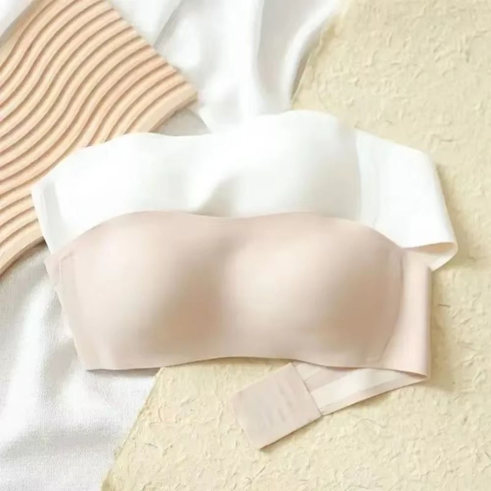 Plunge Bra Push Up - สีทึบ Strapless ห่อ Bra ที่มองไม่เห็น Non-SLIP