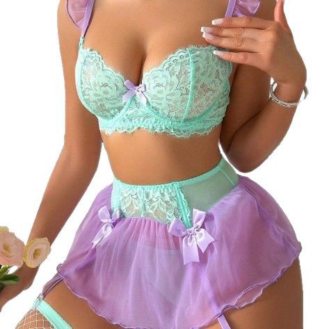 ชุดชั้นในเซ็กซี่ลูกไม้ปักลายโบ - Lace Bralette Set บทวิจารณ์และราคา