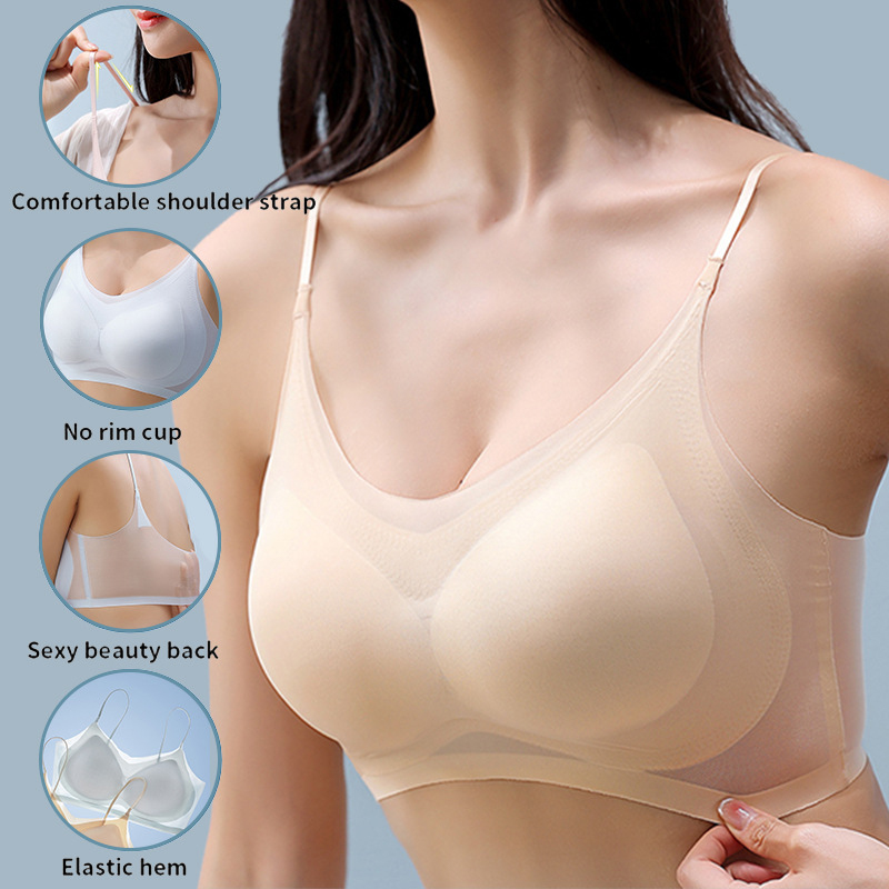 บราไร้โครงบางเฉียบ M-4XL ผ้าไห - T Shirt Bra Seamless บทวิจารณ์และราคา