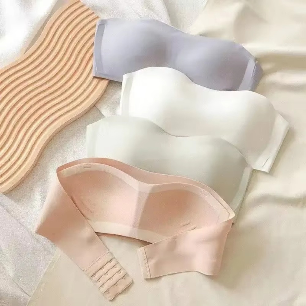 สีทึบ Strapless ห่อ Bra ที่มอง - Plunge Bra Push Up บทวิจารณ์และราคา