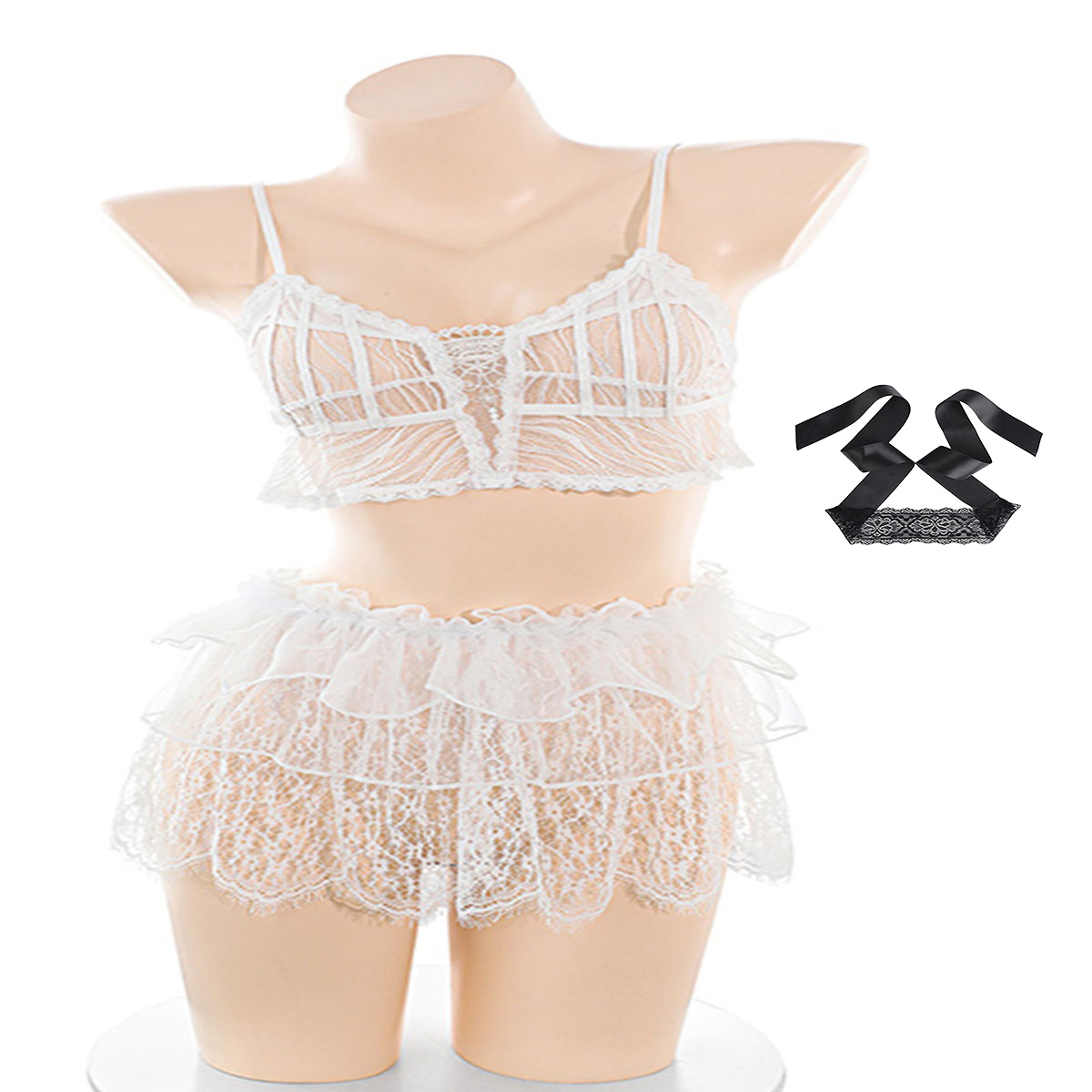 LISM ชุดชั้นในลูกไม้สีหวานสำหร - Lace Bralette Set บทวิจารณ์และราคา