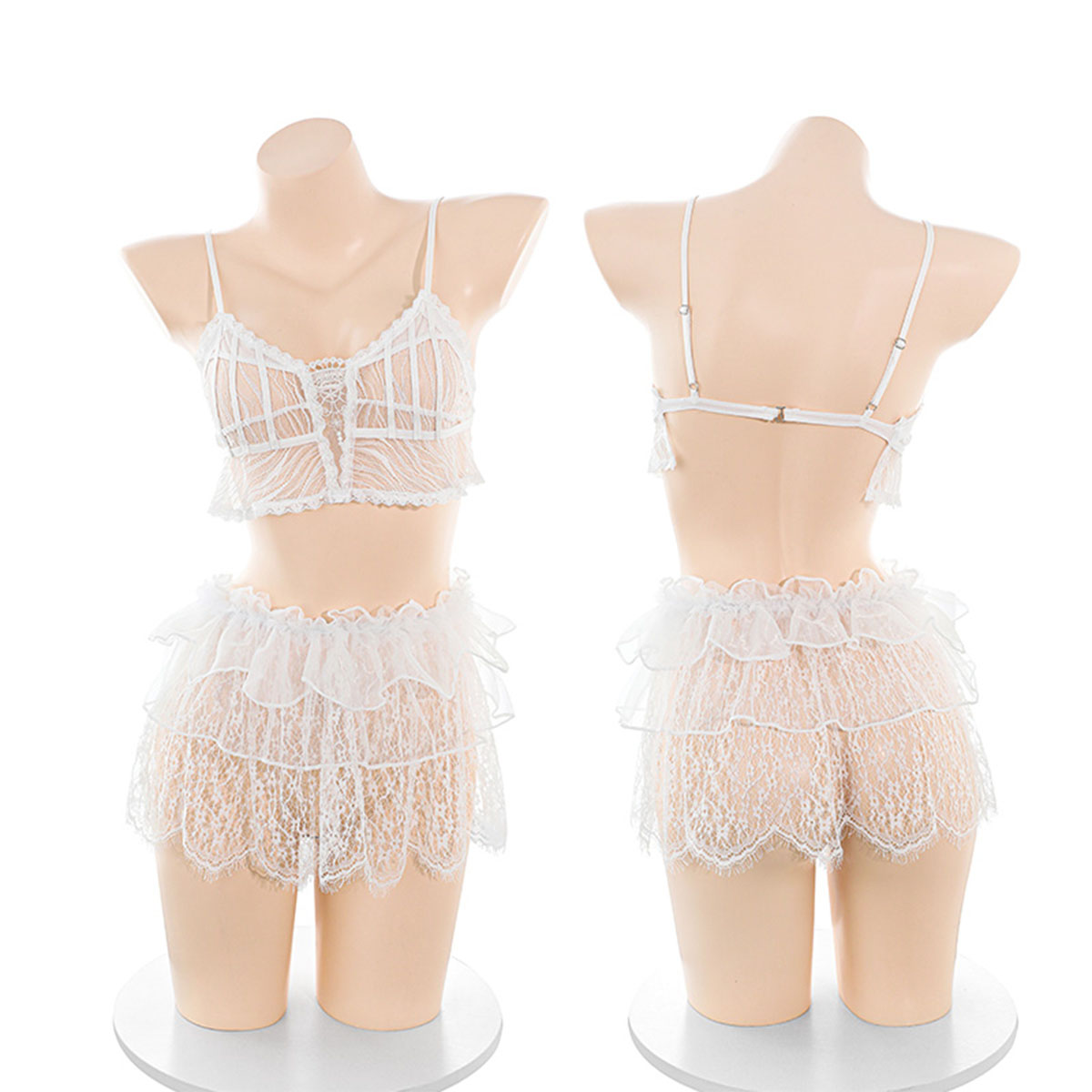 LISM ชุดชั้นในลูกไม้สีหวานสำหร - Lace Bralette Set บทวิจารณ์และราคา