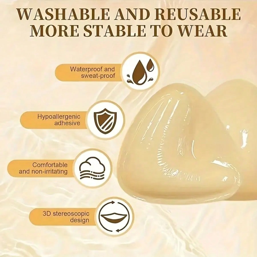 บราดันทรงแบบสองด้านกาวเหนียว,  - Backless Bra Sticky บทวิจารณ์และราคา